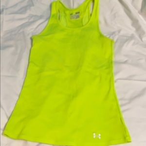 Lime green under armour tank top